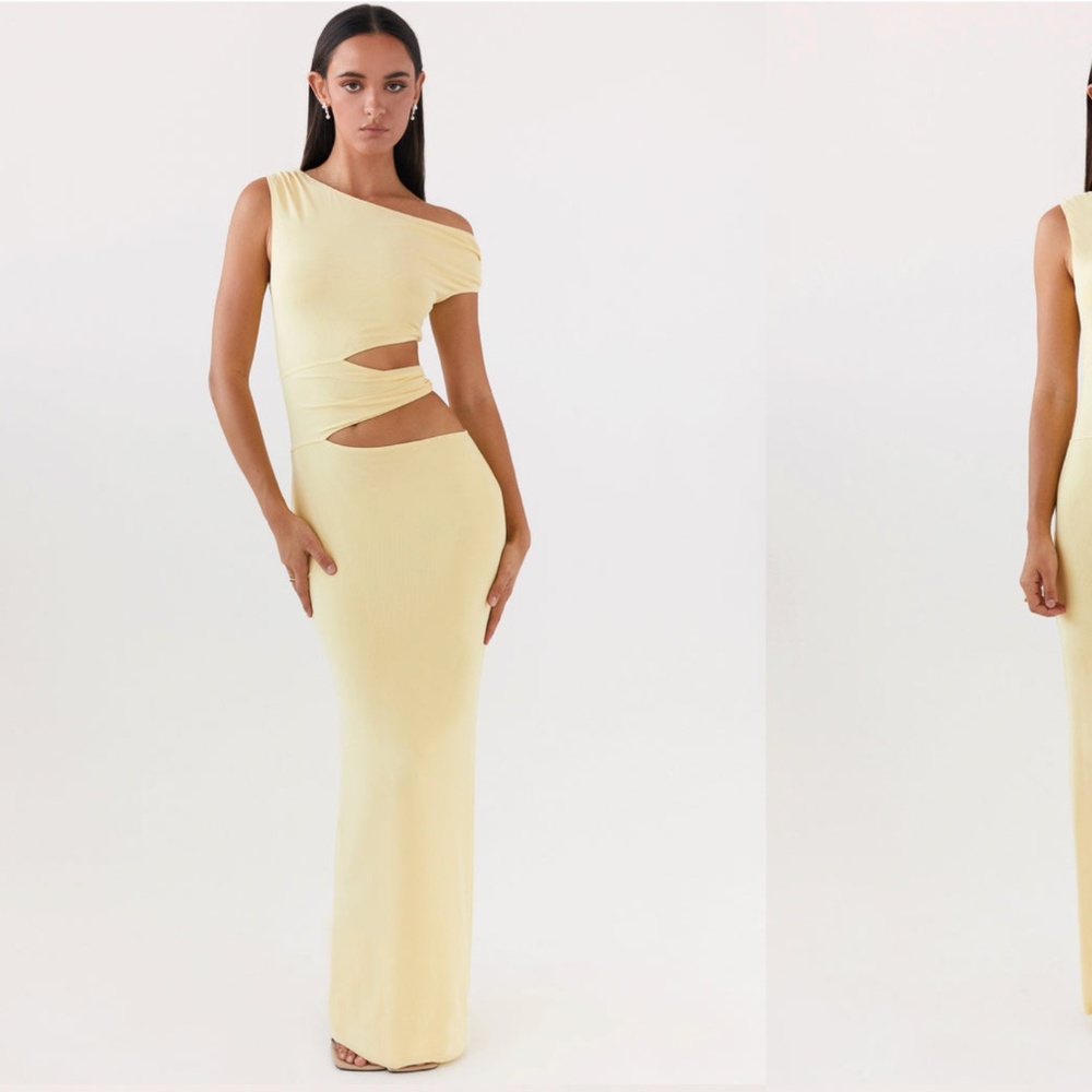 Peppermayo Yellow Cut Out Dress, XS, Brand New Condition